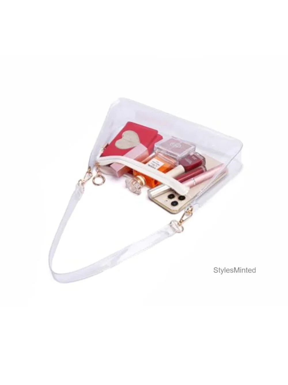 Clear Stadium Approved Purse for Women - Waterproof PVC Shoulder Bag with